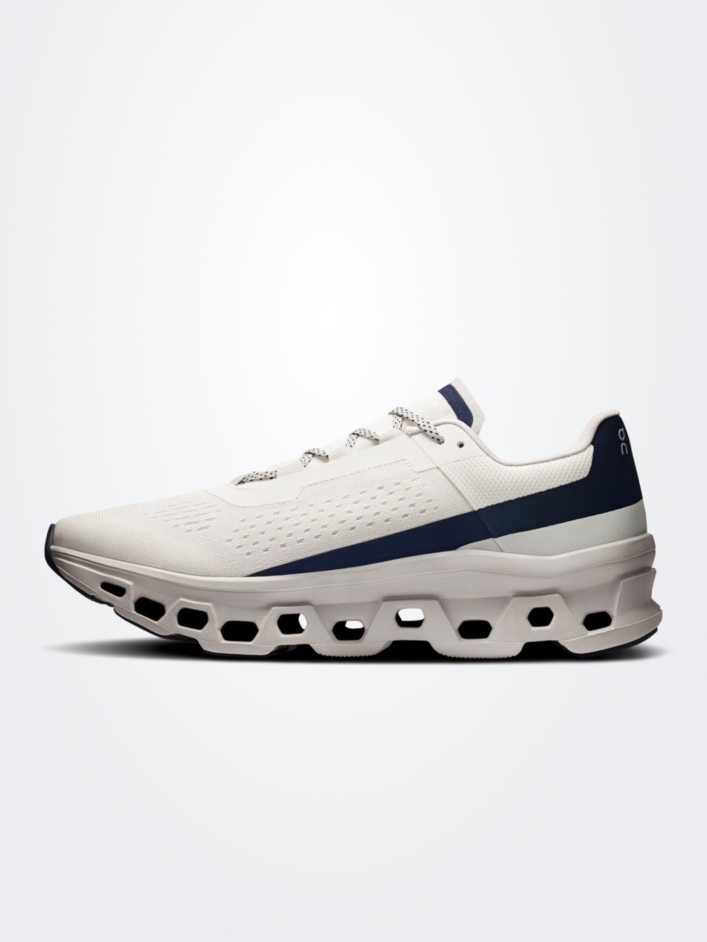 On Running Cloudmonster Ivory | Midnight men size 10 gently used - Picture 3 of 16